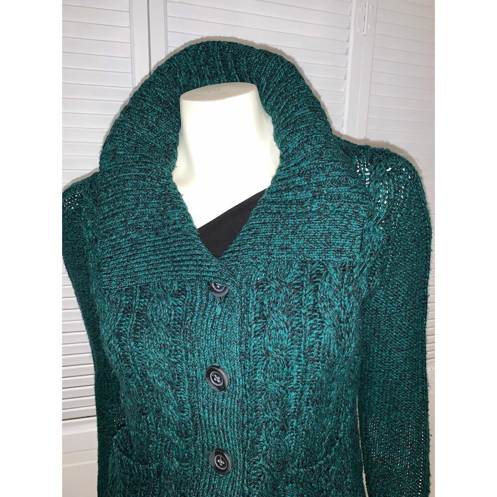 Vintage Y2K Button Down Cardigan Knit Sweater Size PS - Picture 9 of 10